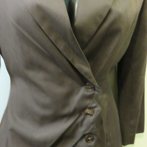 Vintage Tiffani fitted SMALL brown Blazer/Jacket - Picture 2 of 6